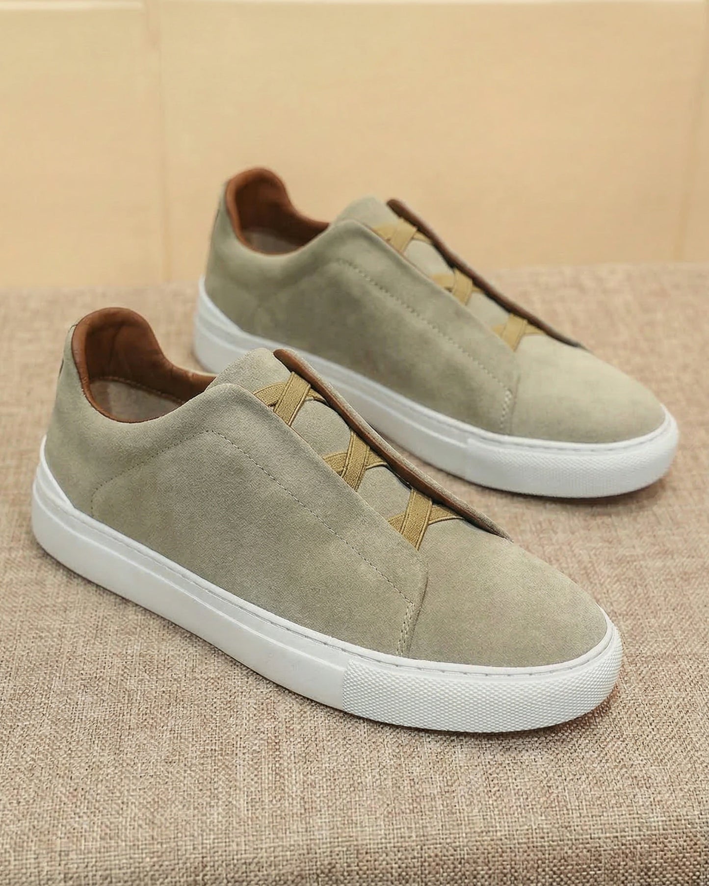Alberto Leather Slip-On Sneakers