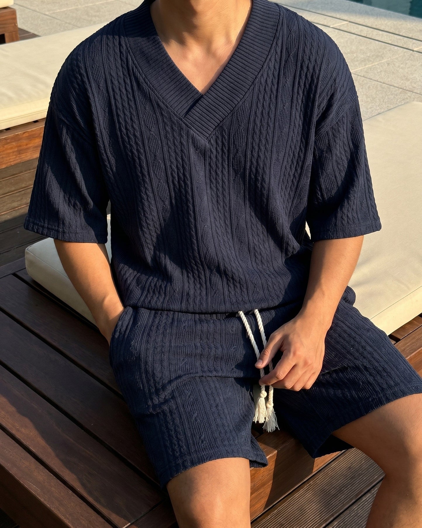 Virgilio Cable-Knit Matching Set