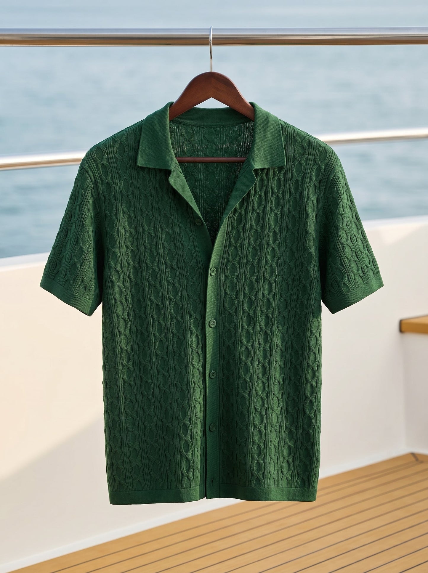 Bruno Cable Knit Polo Shirt