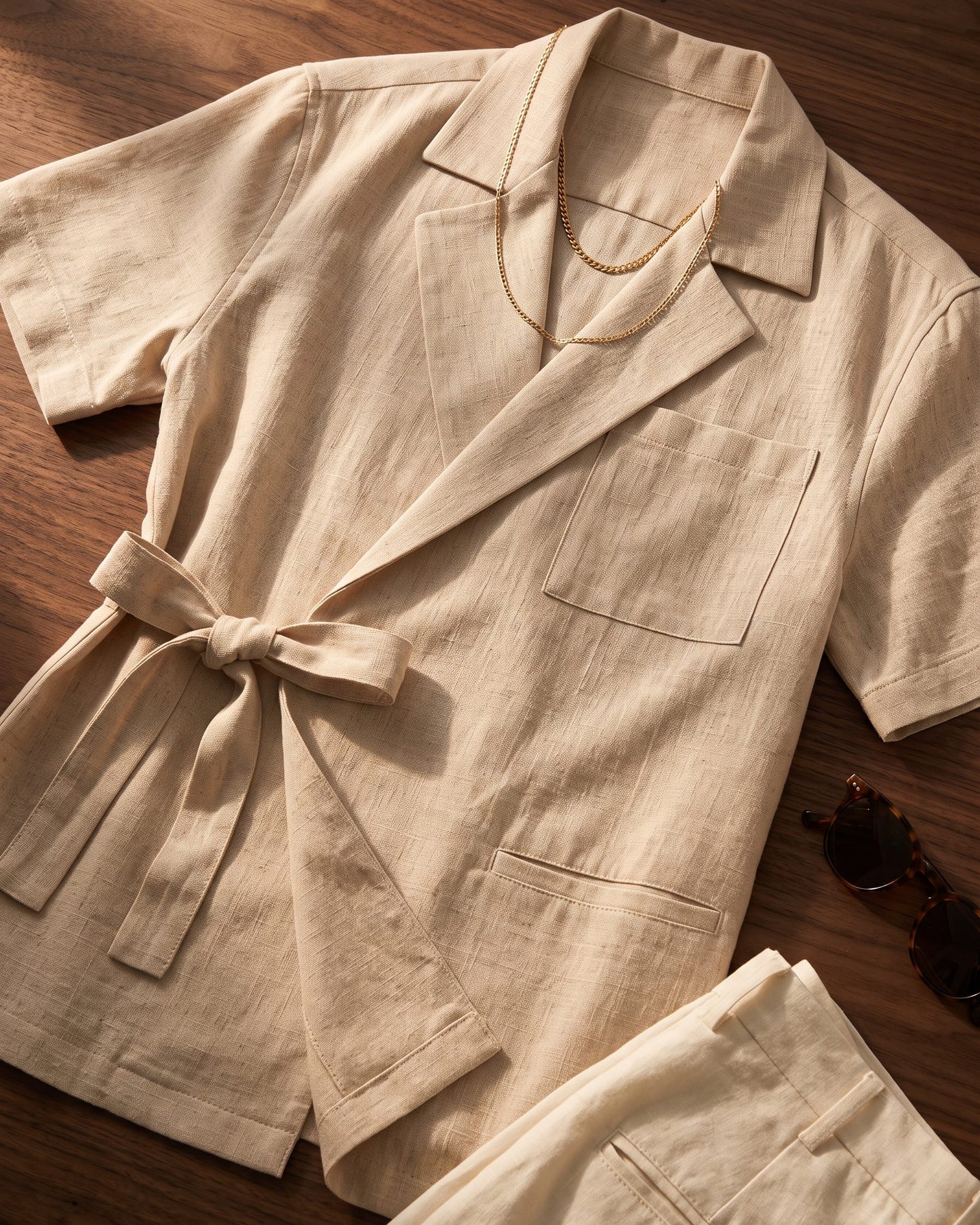 Massimo Linen Wrap Shirt