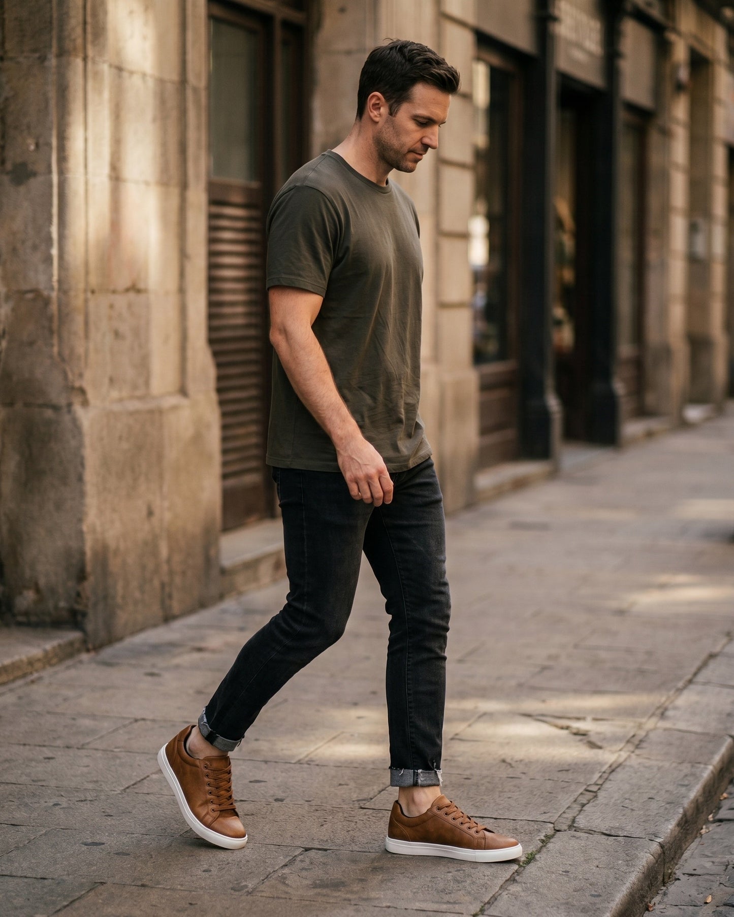 Vittorio Faux Leather Low-Top Sneaker