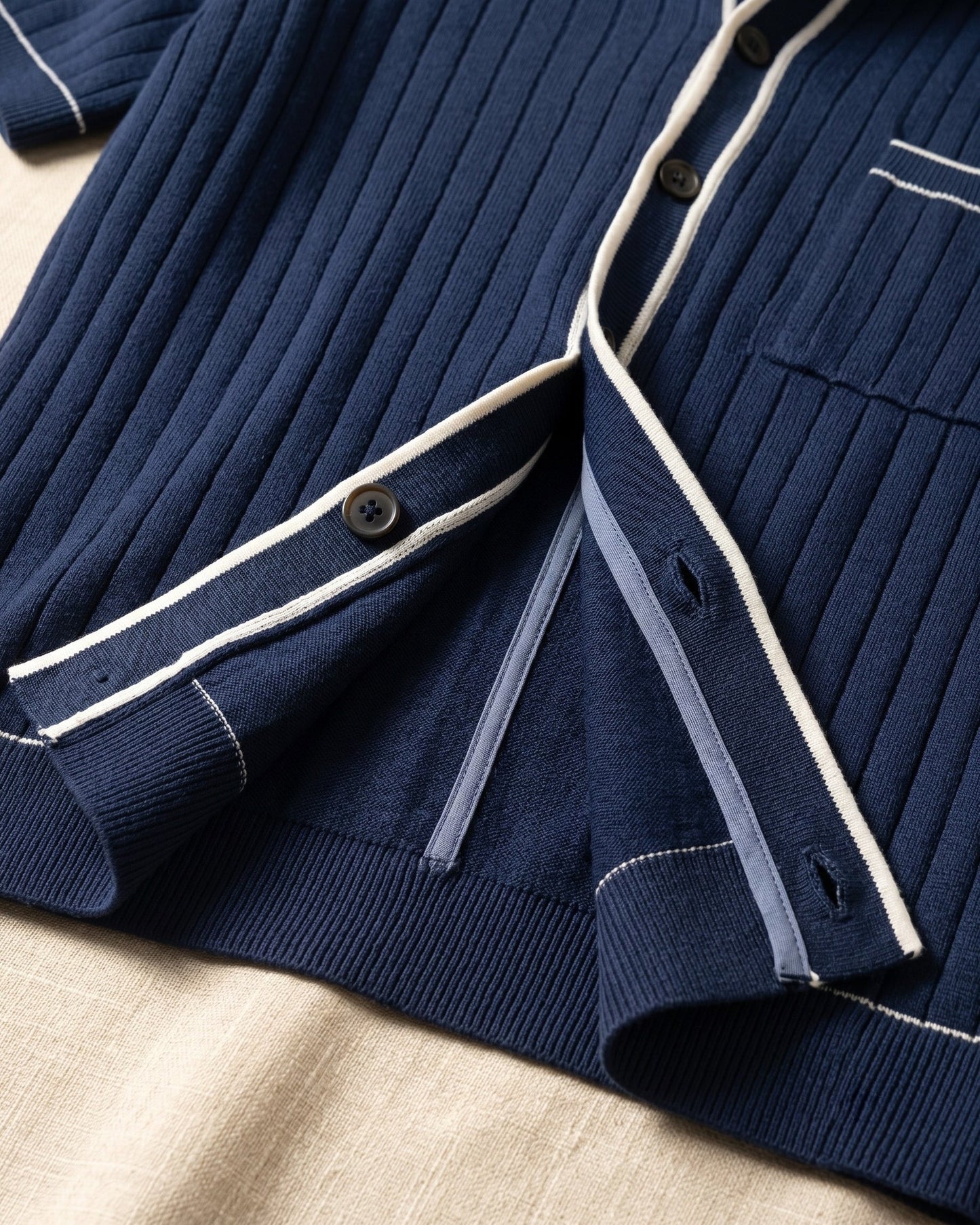 Isidoro Ribbed-Knit Polo Shirt