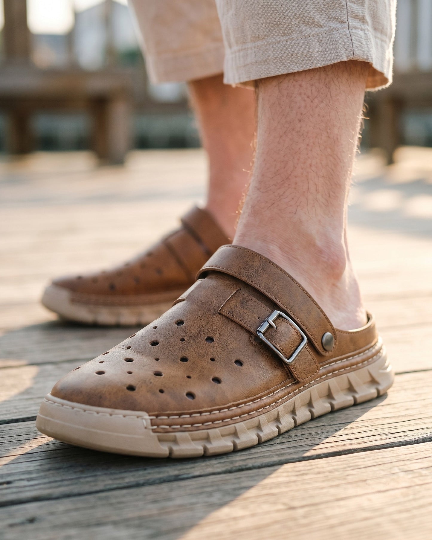 Javier Leather-Look Mule Clog