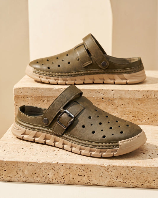 Javier Leather-Look Mule Clog