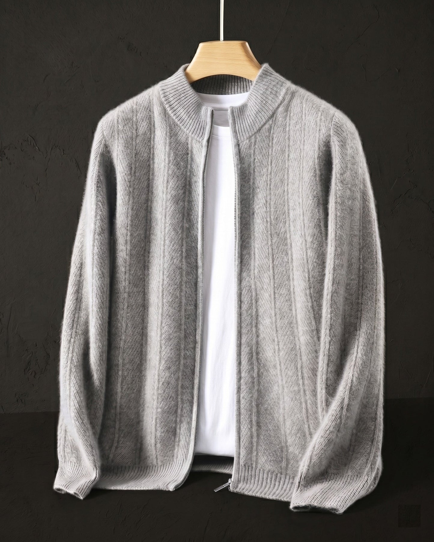 Serafino Cashmere Zip-Up Cardigan