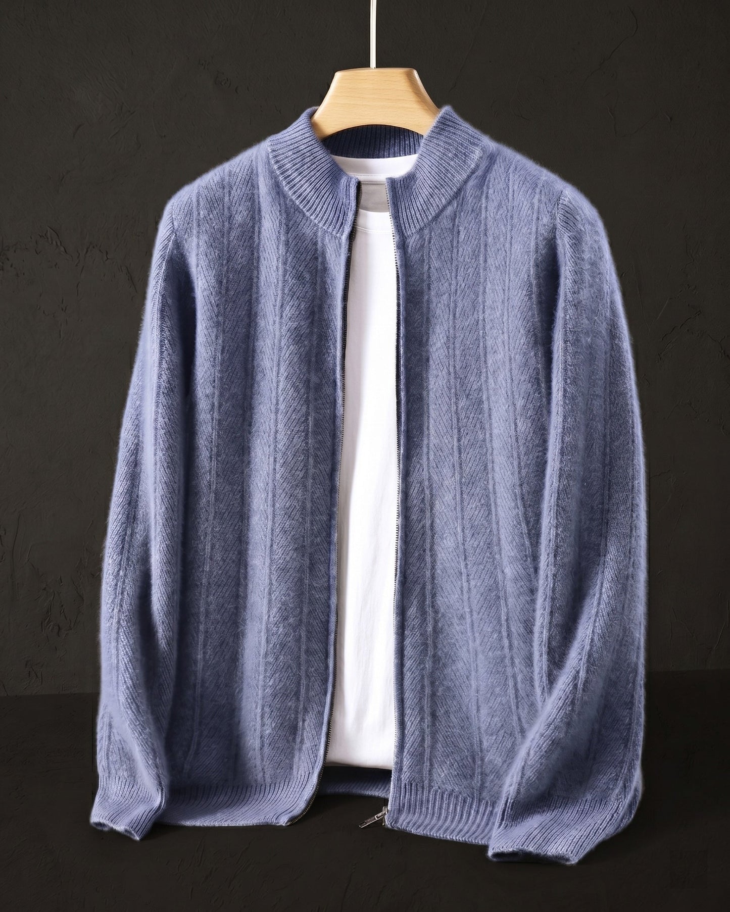 Serafino Cashmere Zip-Up Cardigan