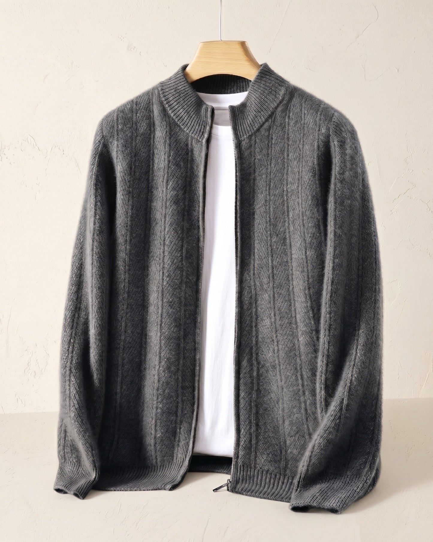 Serafino Cashmere Zip-Up Cardigan