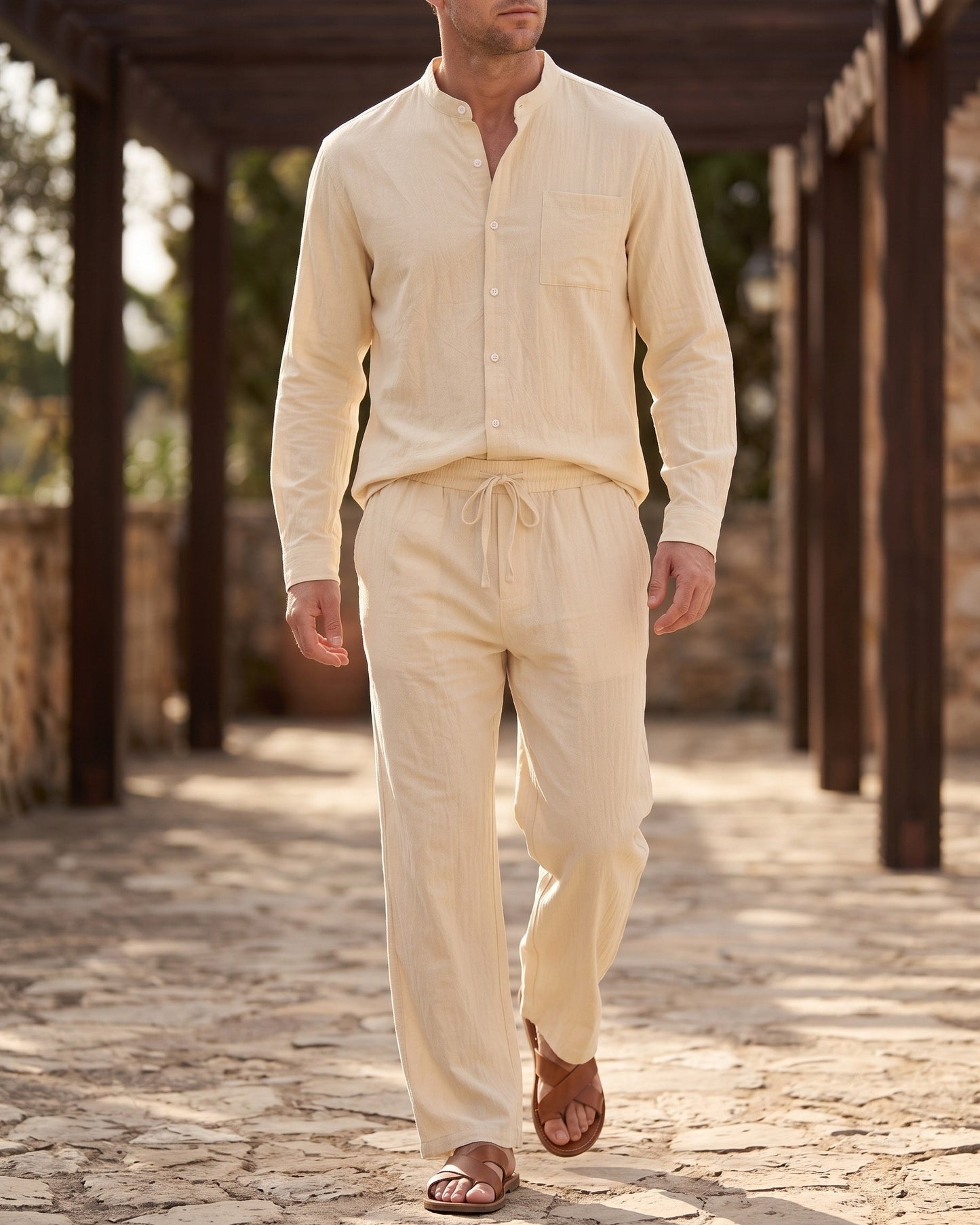 Zeno Linen Shirt and Trouser Set